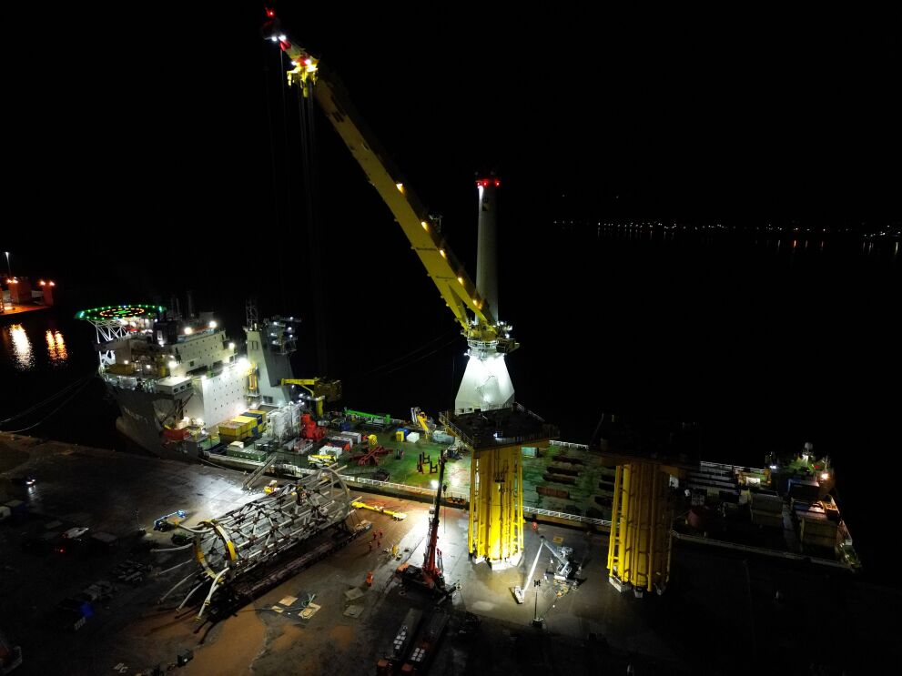 Port of Nigg - Moray West at night