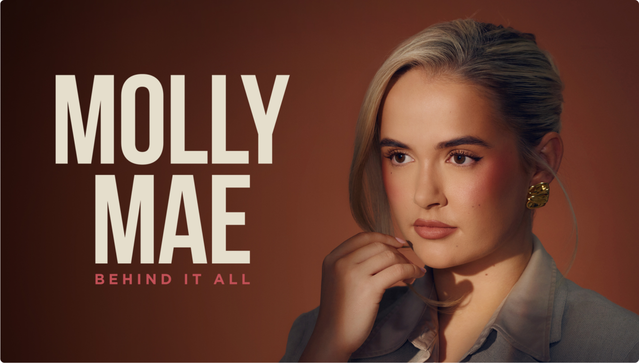 Key artwork cover for 'Molly Mae: Behind It All'