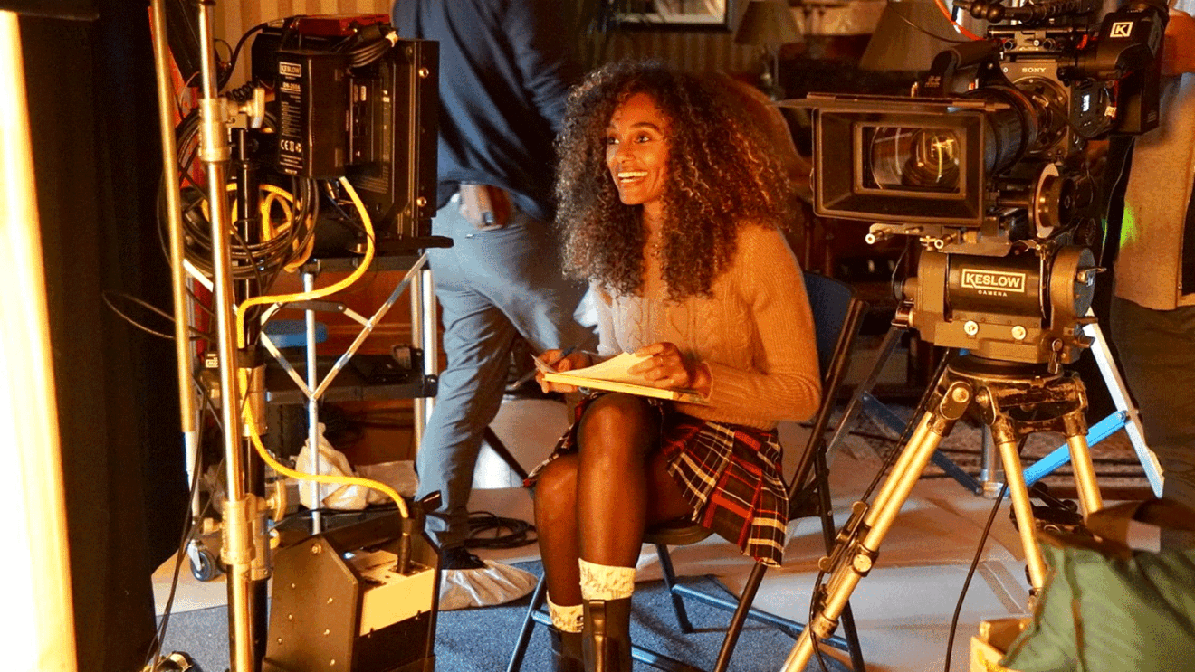 A behind the scenes image of "Maxine’s Baby: The Tyler Perry Story."
