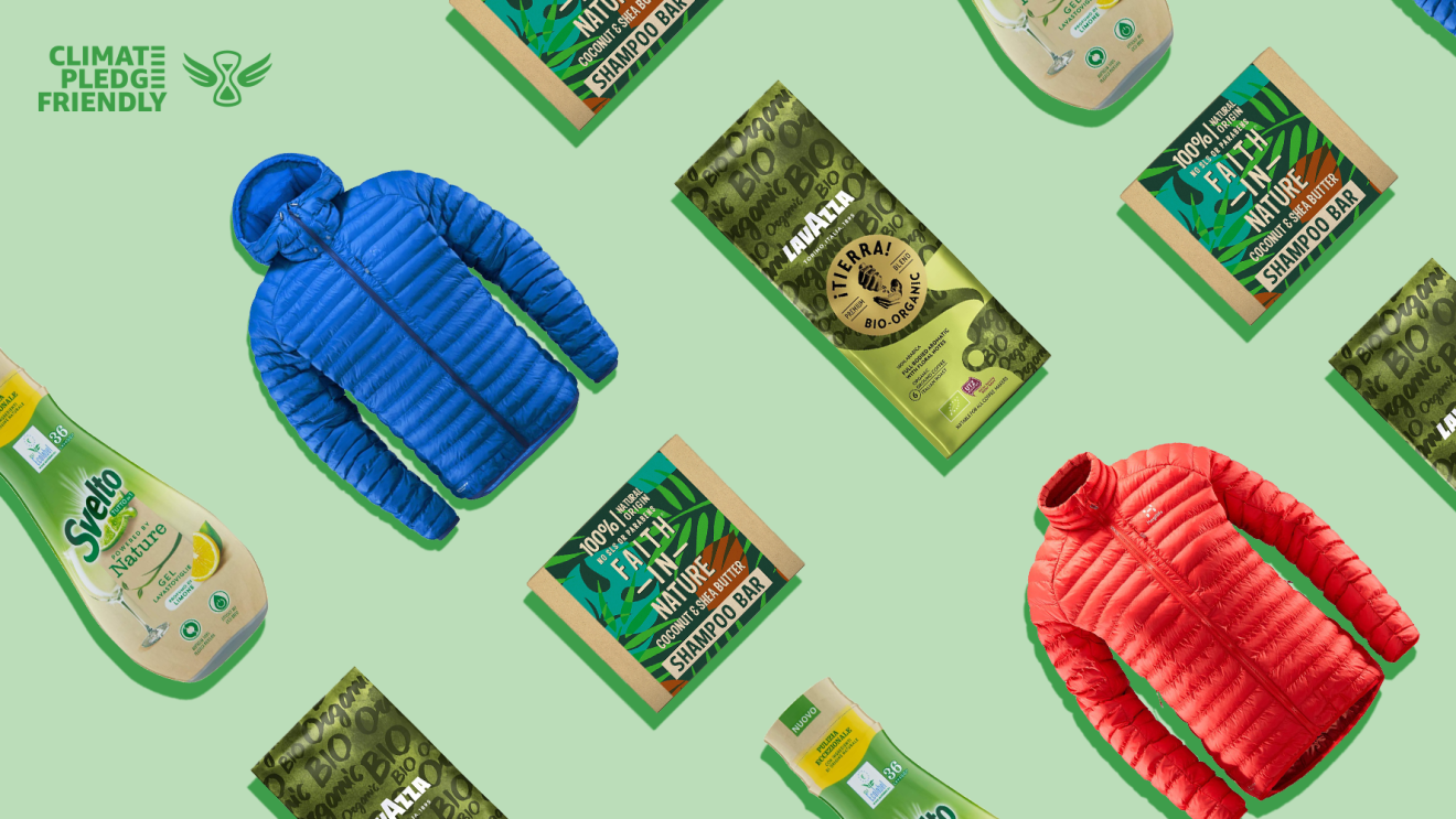Climate Pledge Friendly: esempi di prodotti presenti su Amazon.it