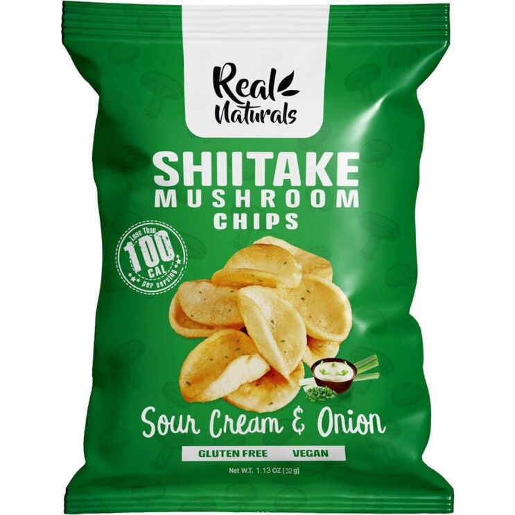 Real Naturals Shiitake Mushroom Chips, Sour Cream & Onion