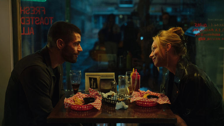 Ester Expósito and Hugo Diego García eating late night tacos at a diner in Marfil, also known as Drawn Together, on Prime Video