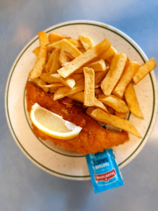 Fish and Chips Dish for Lunch