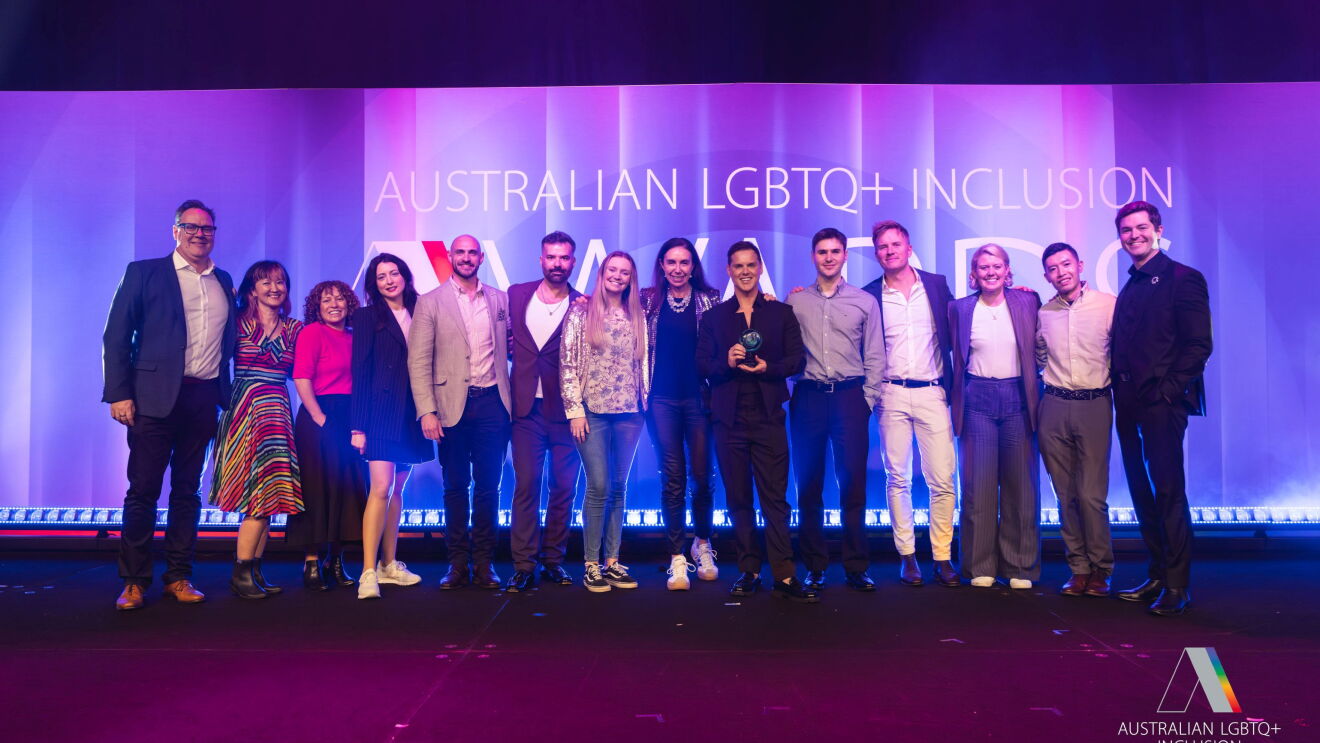 Amazonians accepting AWEI Gold Award 