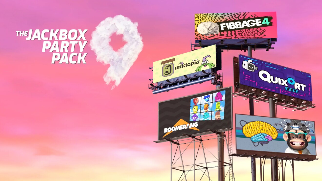 Jackbox Party with title and a range of playable minigames