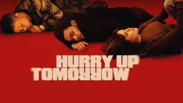 Hurry Up Tomorrow stars Abel Tesfaye, Jenna Ortega, Barry Keoghan and Riley Keough