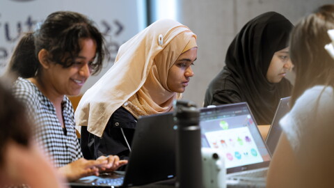 YVIP Event Students on Laptops