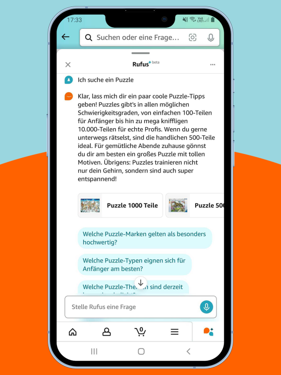 Amazon Shopping App auf dem Mobiltelefon