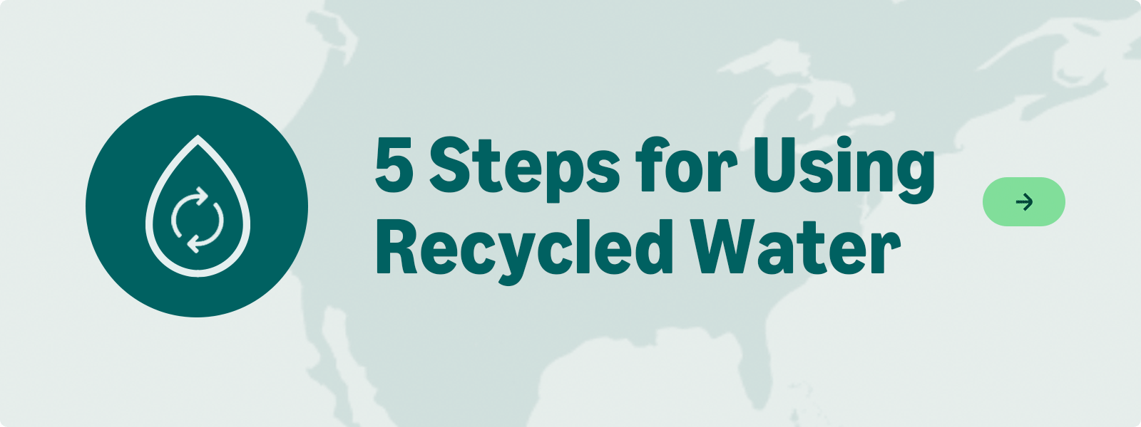 Recycled water logo and title for 5-step guide