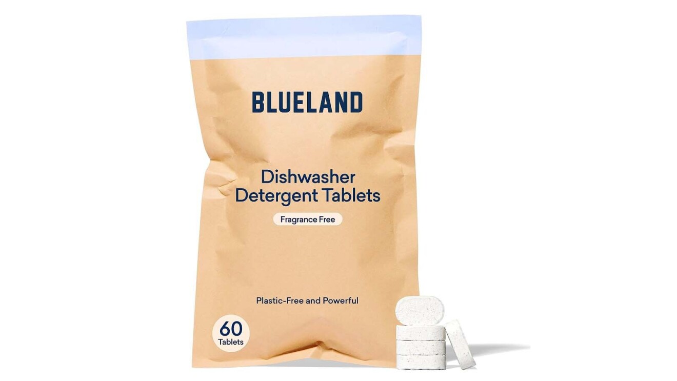 An image of Blueland dishwasher detergent tablets on a white background.