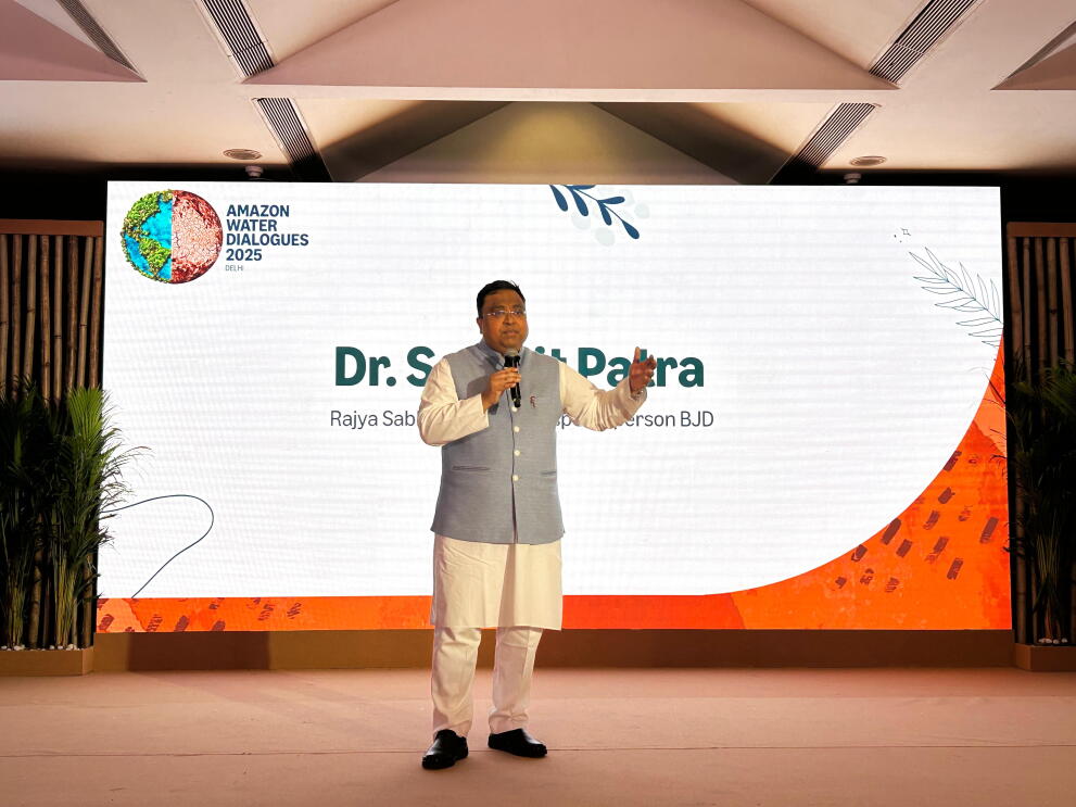 Sasmit Patra, MP, Rajya Sabha at the Amazon Water Dialogues 2025 in New Delhi