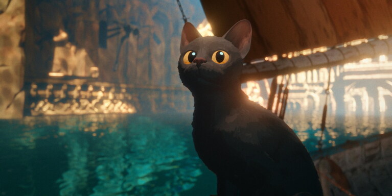 A still from Oscar-winning movie Flow