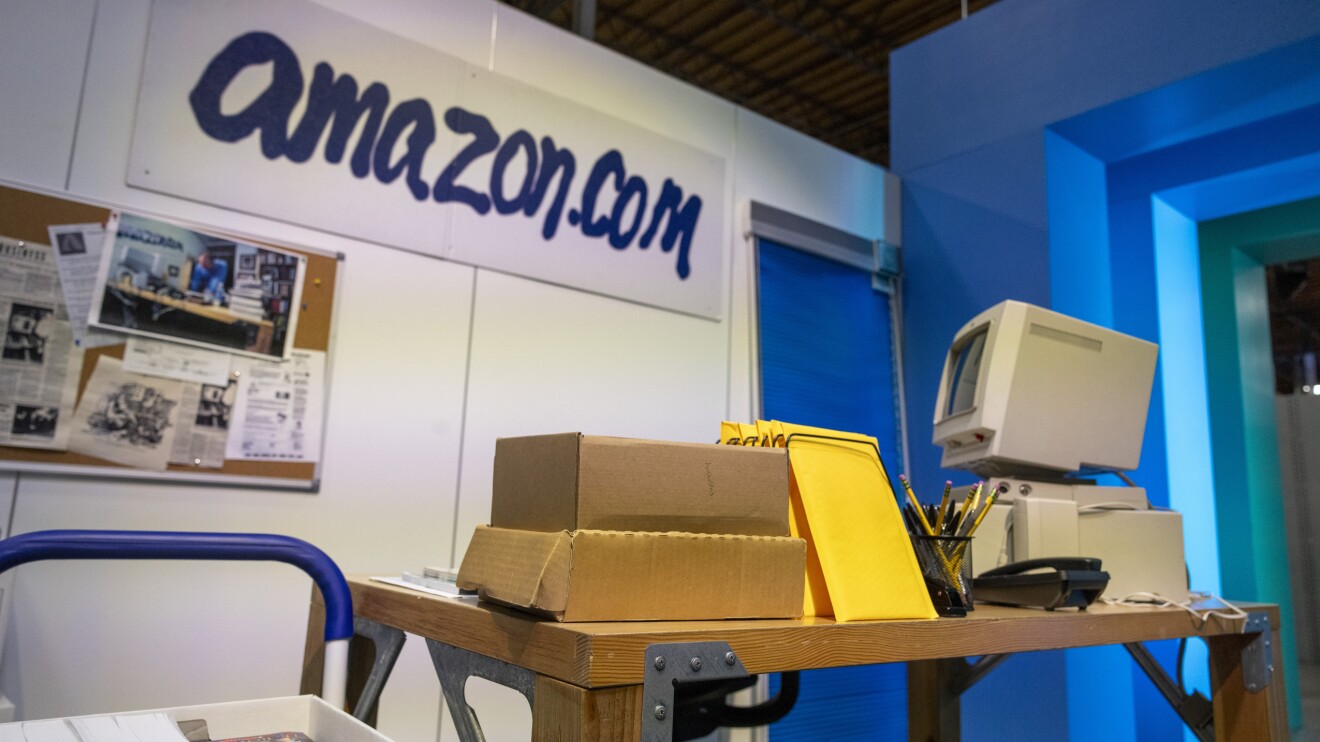 recreation of jeff bezos garage and original fulfillment centers as part of the immersive experience at delivering the future at bfi1 in washington