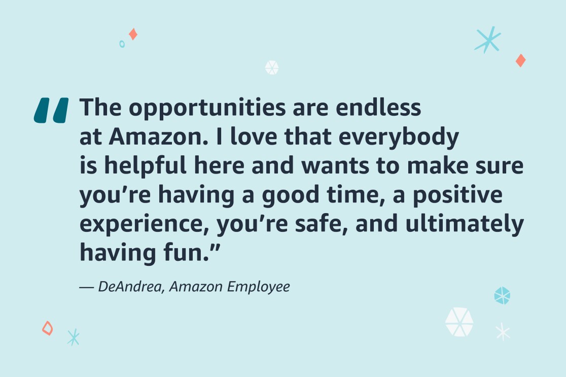 An image of a quote from an Amazon employee.