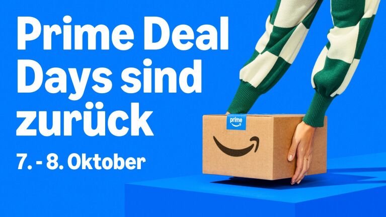 Ein Paket und die Aufschrift Prime Deal Days sind zurück.