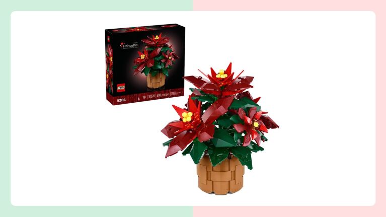 LEGO Poinsettia Plant Decor Building Set