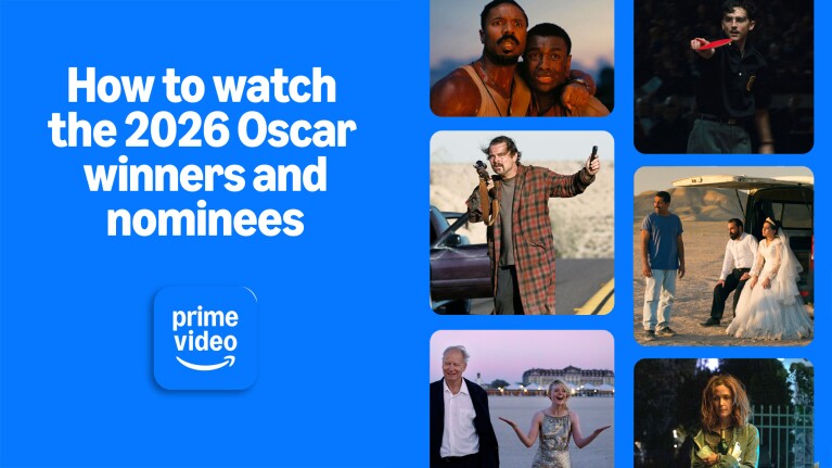 Oscar winners and nominees 2026 on Prime Video, including Michael B Jordan, Leonardo Di Caprio, and Timothée Chalamet.