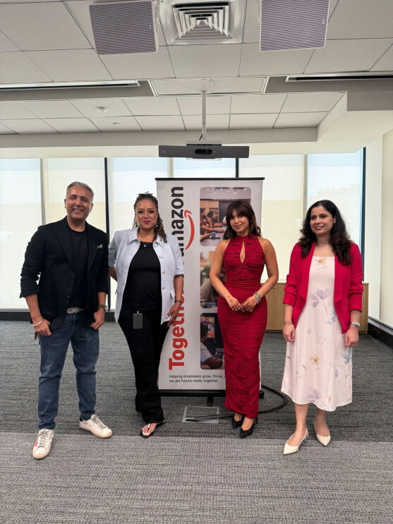 Bhumi Pednekar with Amazon leaders at the Together summit