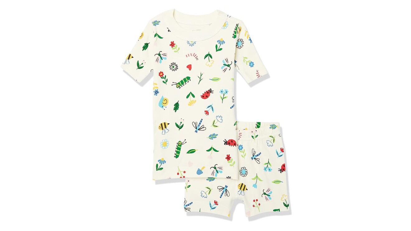 汉娜·安德森男孩和女孩的短睡衣套装的月亮和背部的图像。