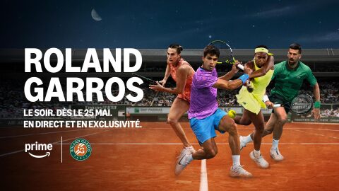 Les joueurs de tennis de Roland Garros sur Prime video en 2025