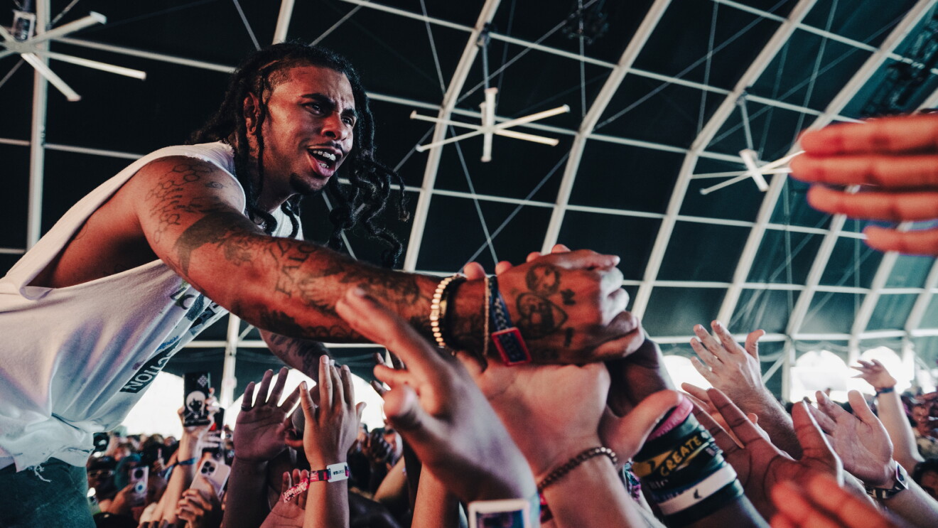 An image of a performance in Rolling Loud 2022. 