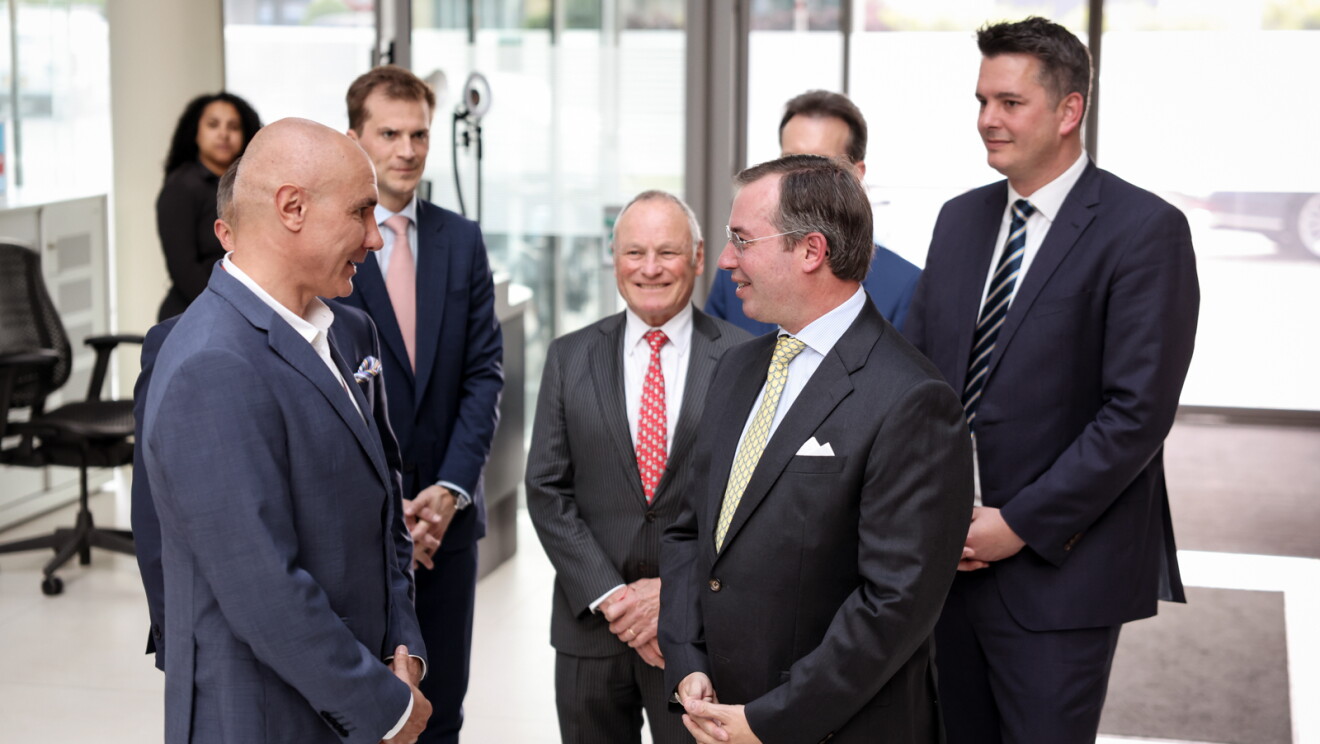 His Royal Highness the Crown Prince of Luxembourg and Stefano Perego, our VP of International Operations at our European HQ  