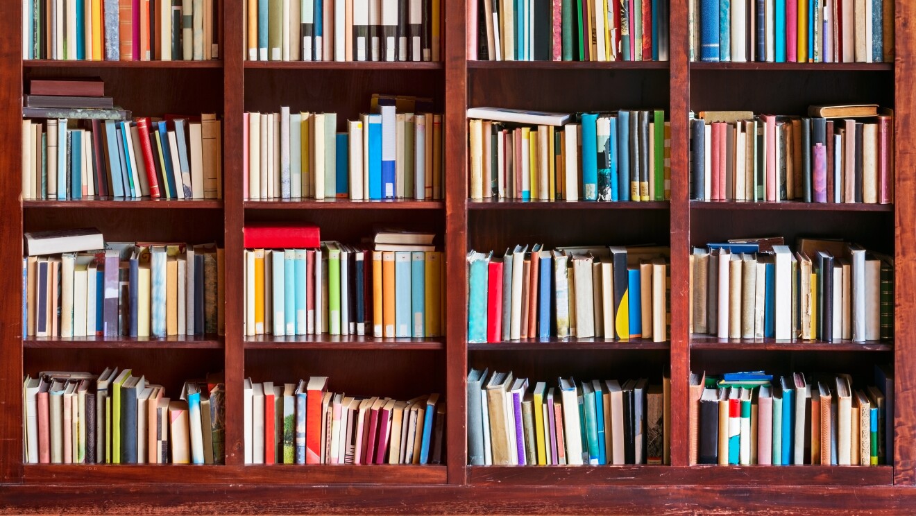 Books on a shelf