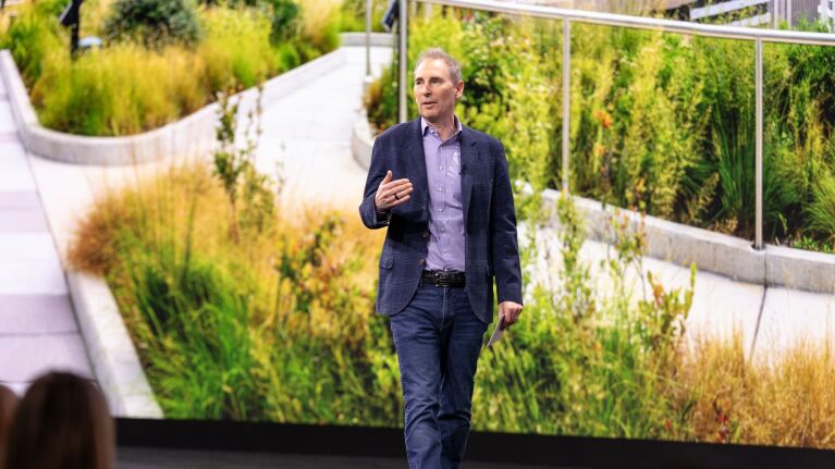 Andy Jassy presenting to