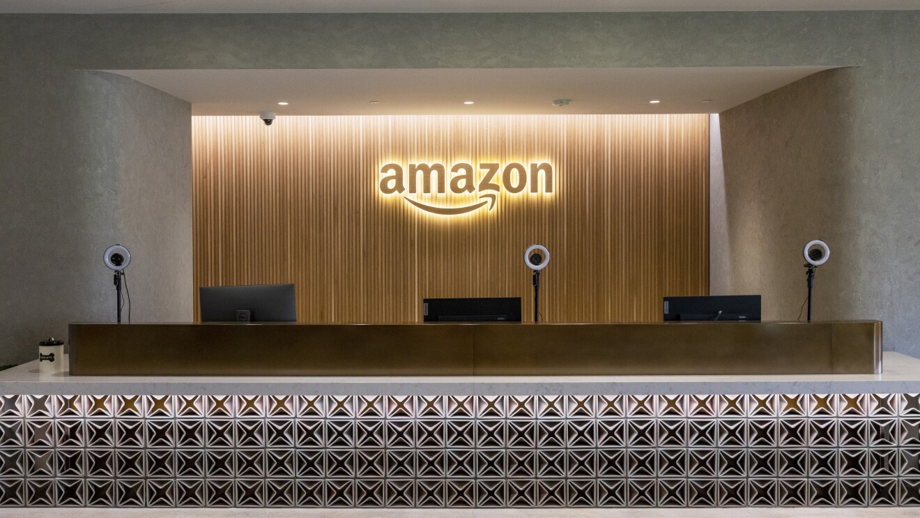 front desk at Amazon HQ2 building
