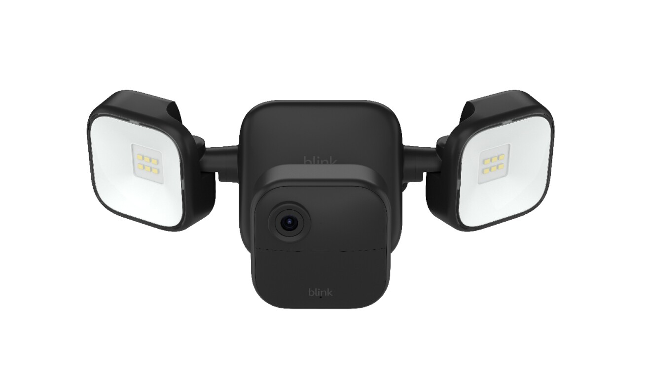An image of a Blink Outdoor 4 Floodlight Camera on a white background.