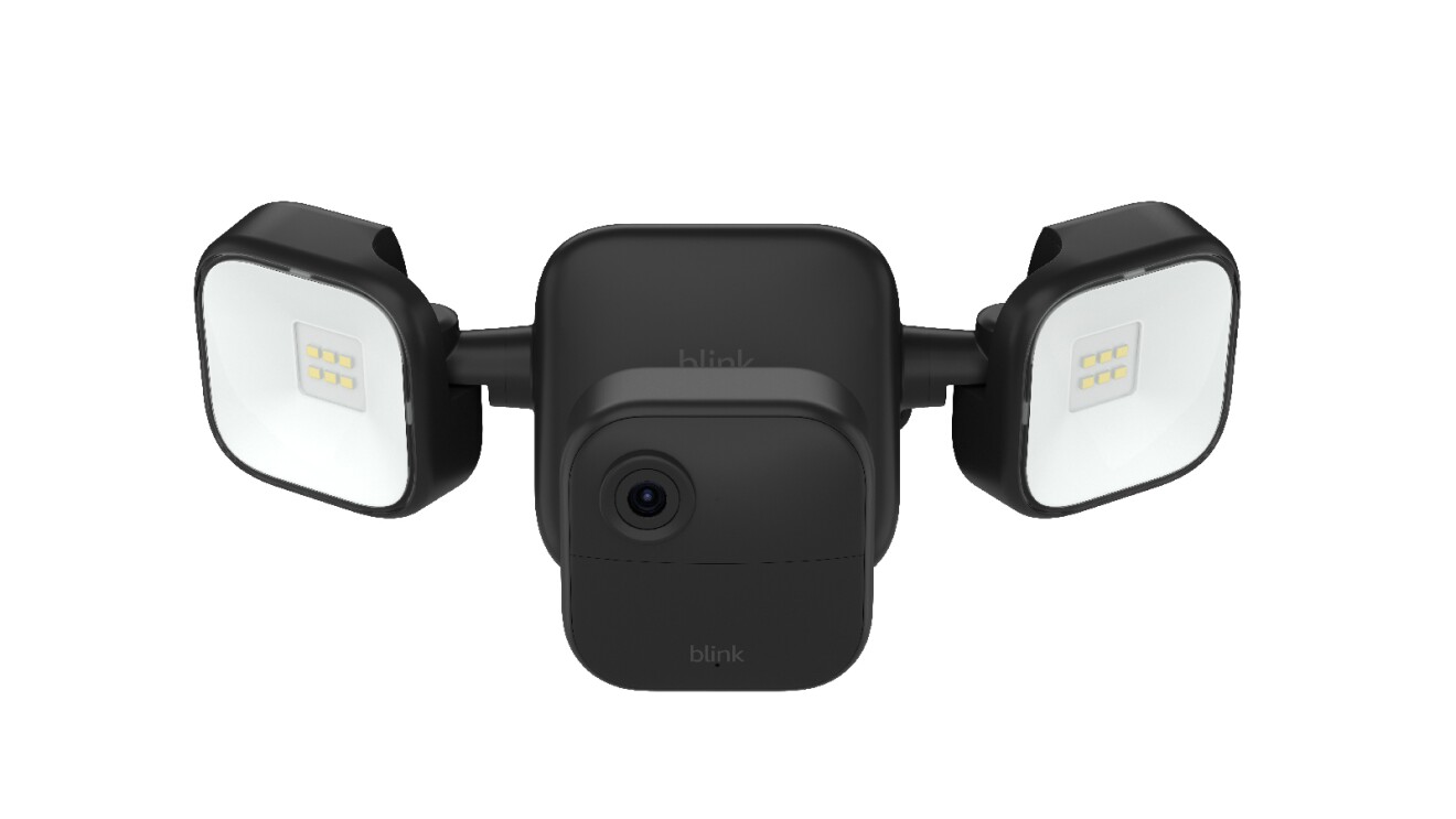 An image of a Blink Outdoor 4 Floodlight Camera on a white background. 