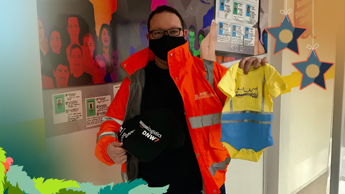 Marcs Designerstücke für seine Kolleginnen und Kollegen im Verteilzentrum Eschweiler.
