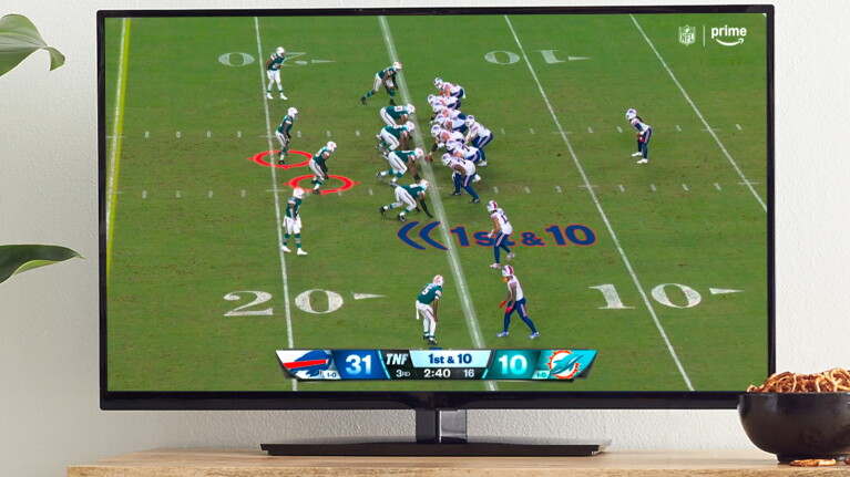Prime Video and AI features: NFL football on the screen