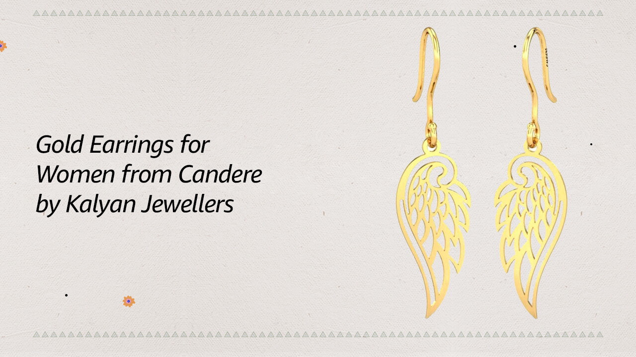 Gold Earrings for Women from Candere by Kalyan Jewellers