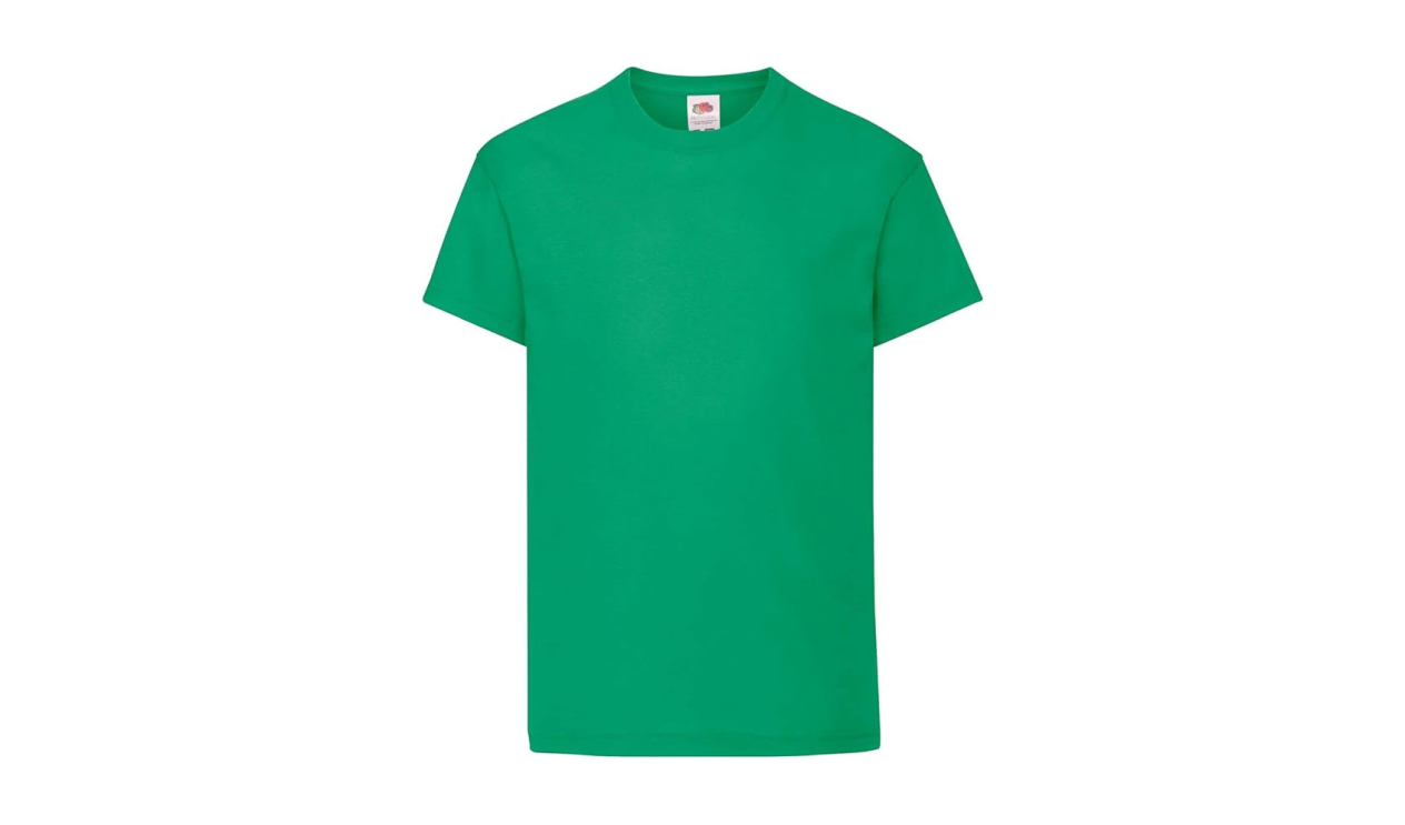 Plain green crew neck t-shirt
