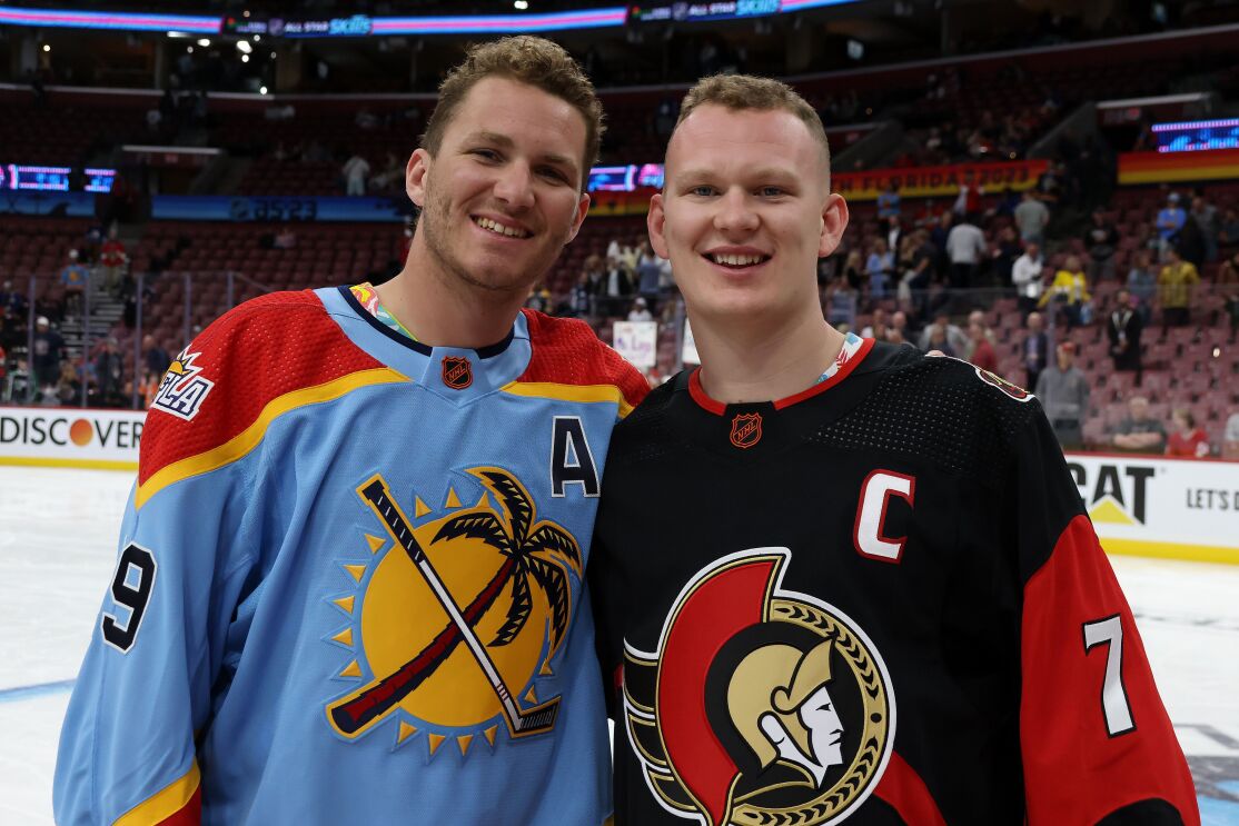 2023 NHL All-Star - Skills Competition Brothers Matthew and Brady Tkachuk