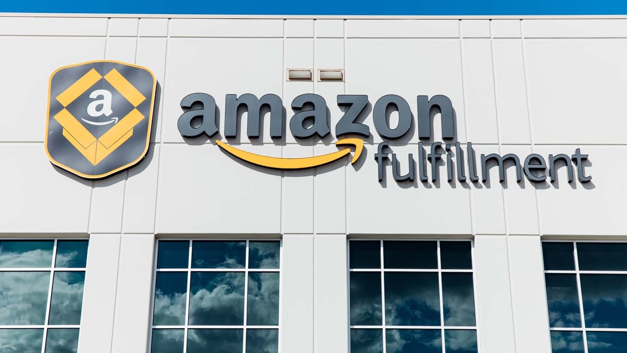 Exterior view of an Amazon fulfillment center