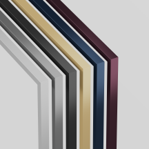 A close up shot of Amazon Ember Artline TV frames in all 6 available colors.