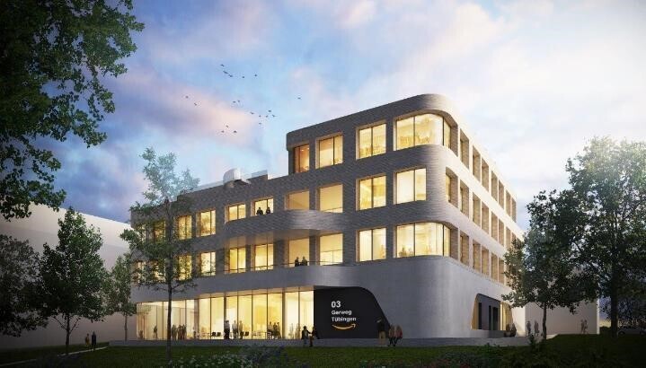 Das Modell des Amazon Gebäudes in Tübingen.