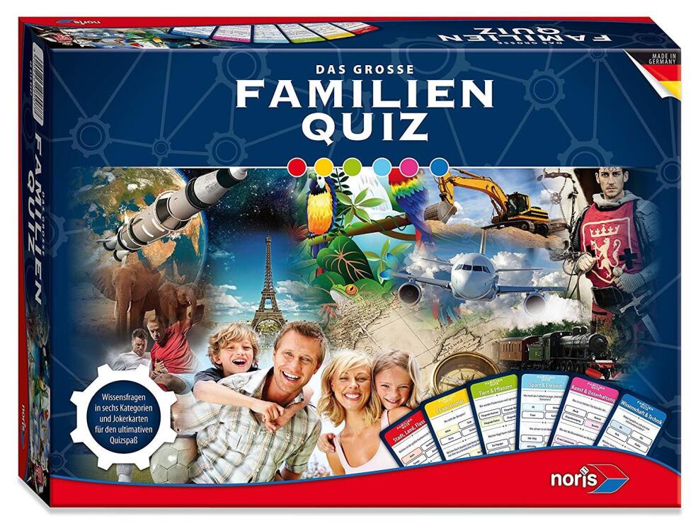 Abbildung des Spiels Familienquiz von Noris, erhältlich auf Amazon.de.