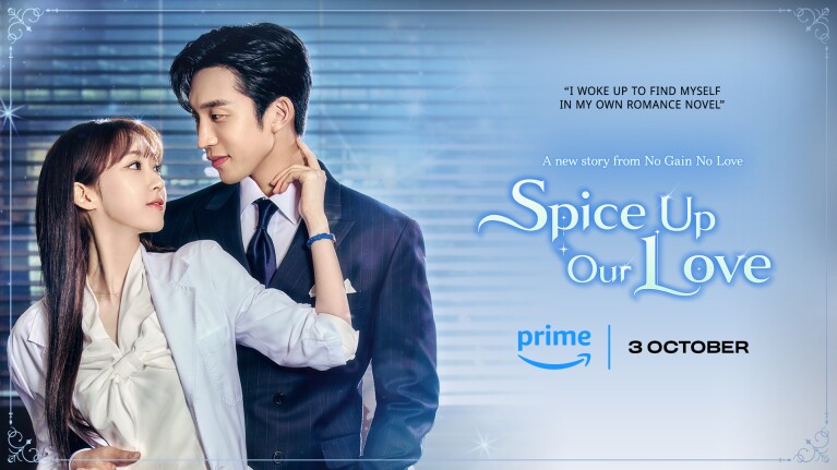 Romantic drama poster for 'Spice Up Our Love' premiering on Prime October 3