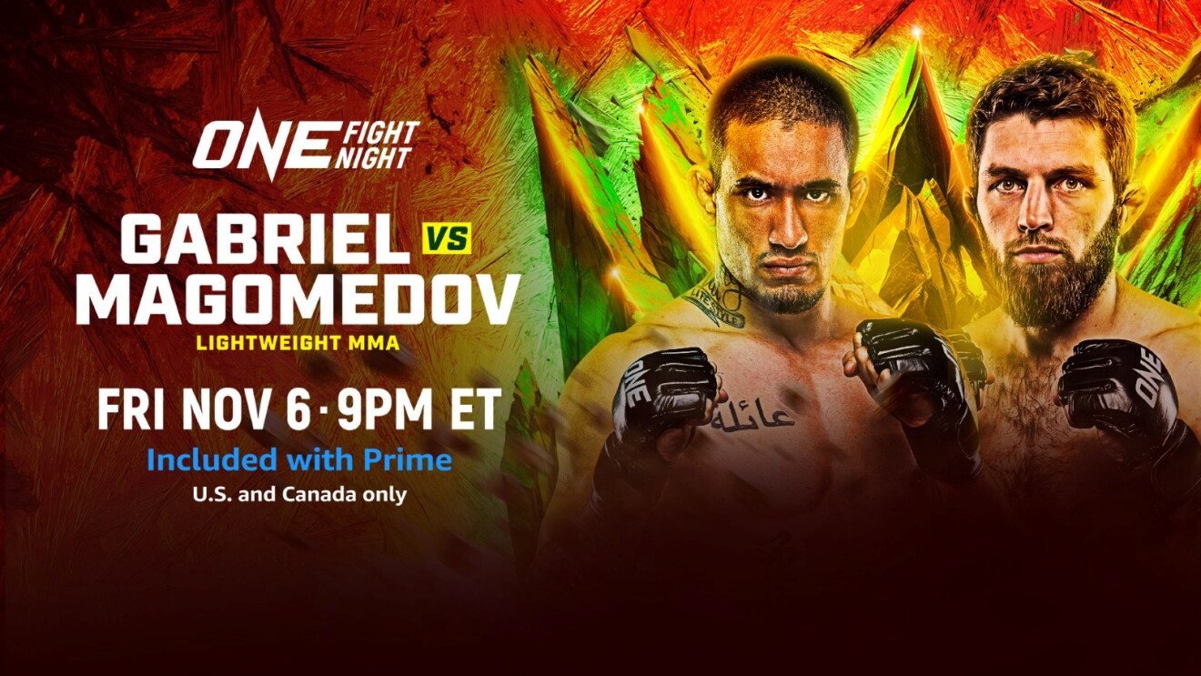 ONE Championship Lightweight MMA promotional image featuring Gabriel vs. Rasulov