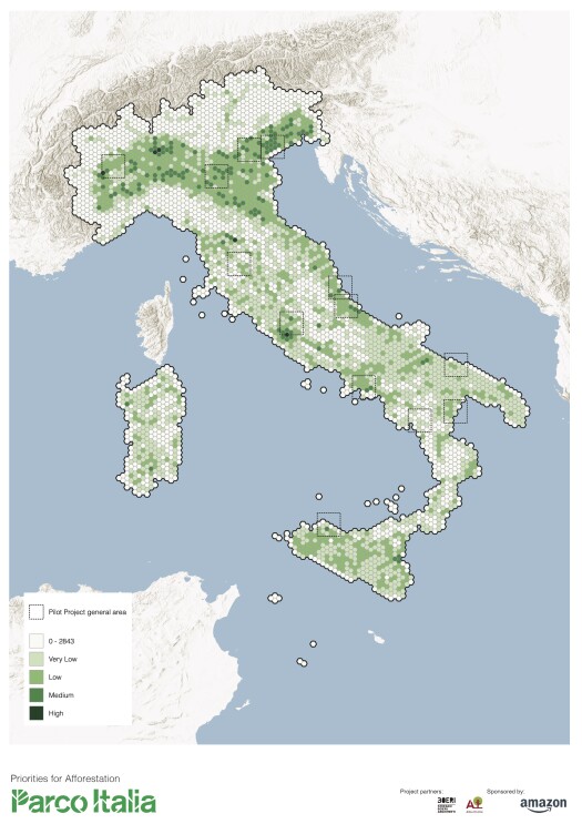 Parco Italia_Map of afforestation priority for improving ecological connectivity.jpg 