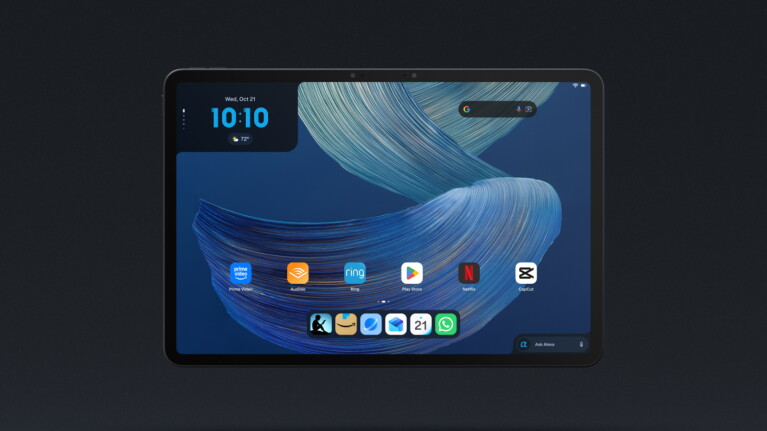 The front of an Amazon Alexa Tablet