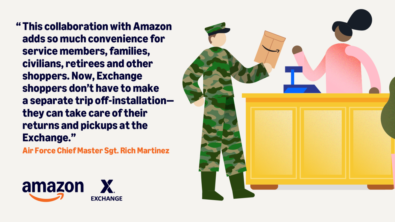 Amazon collaborates with Exchange for convenient military shopping returns