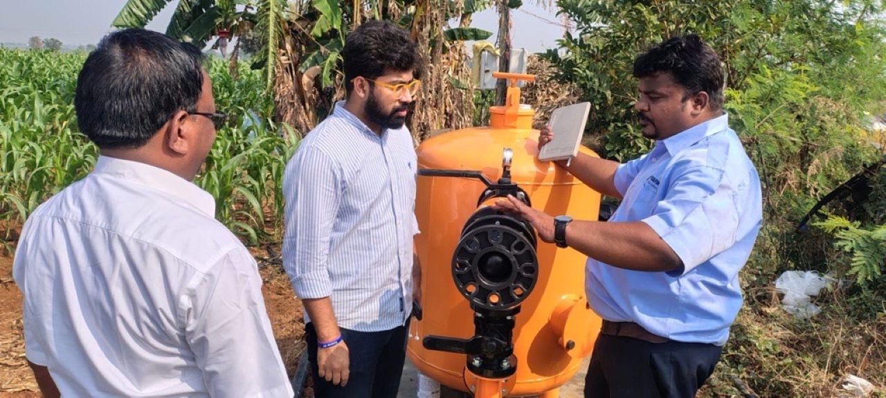 Live demonstration of advanced irrigation technology.