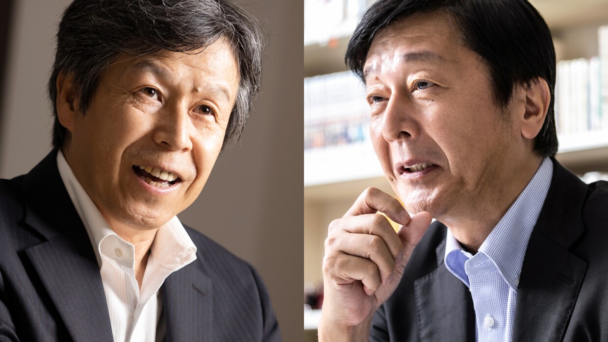 お話を伺った株式会社東京ダイヤモンド工具製作所の濱田さんと、東京反訳株式会社の吉田さんの写真