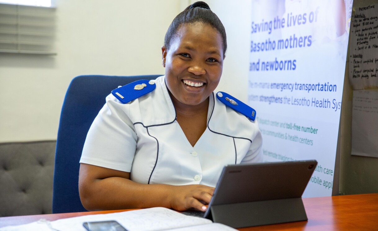 A person smiles for a photo