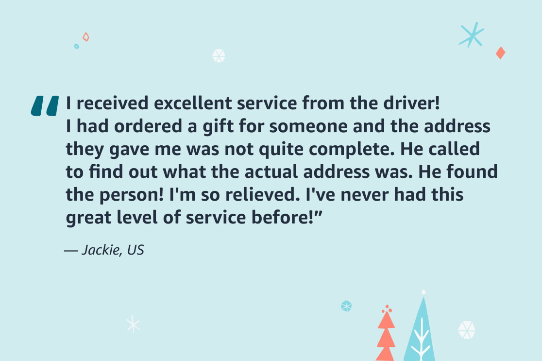 An image showing a quote from an Amazon customer.