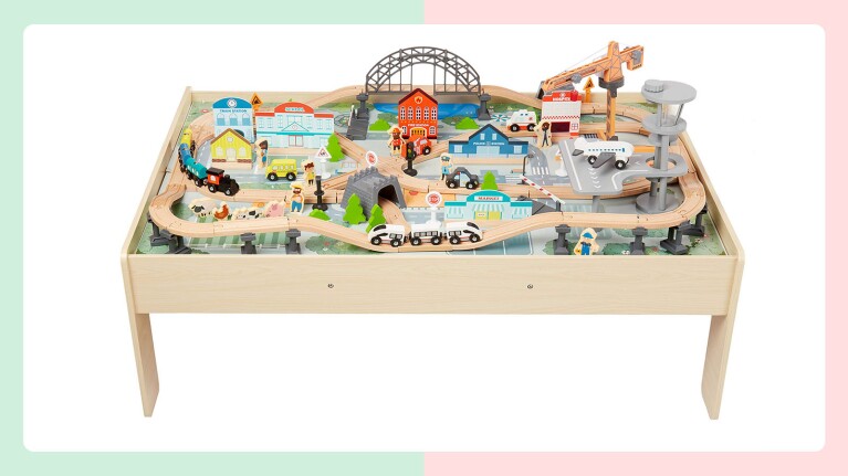 120-piece Train Set and Table-kids Gift